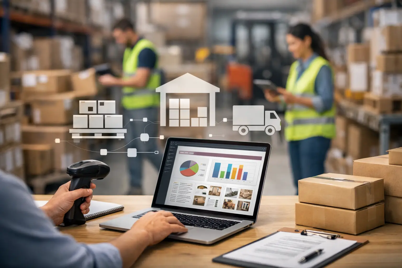 إدارة المخزون بأودو للشركات التجارية بوضوح